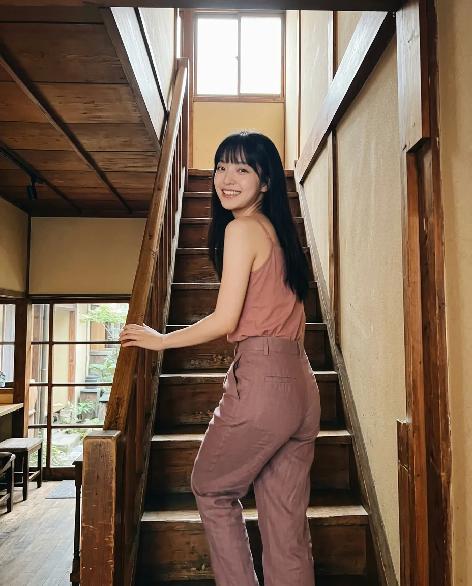 Tangga ni buat aku terus pose 😳